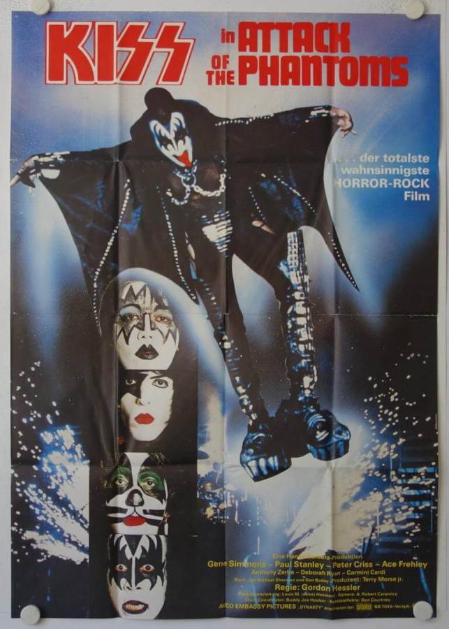 Kiss - Attack of the Phantoms originales deutsches A0-Filmplakat